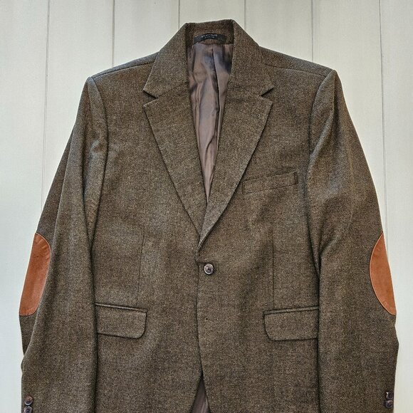 StudioSuits Bottle Brown Herrignbone Tweed Blazer - 42R - Picture 1 of 11